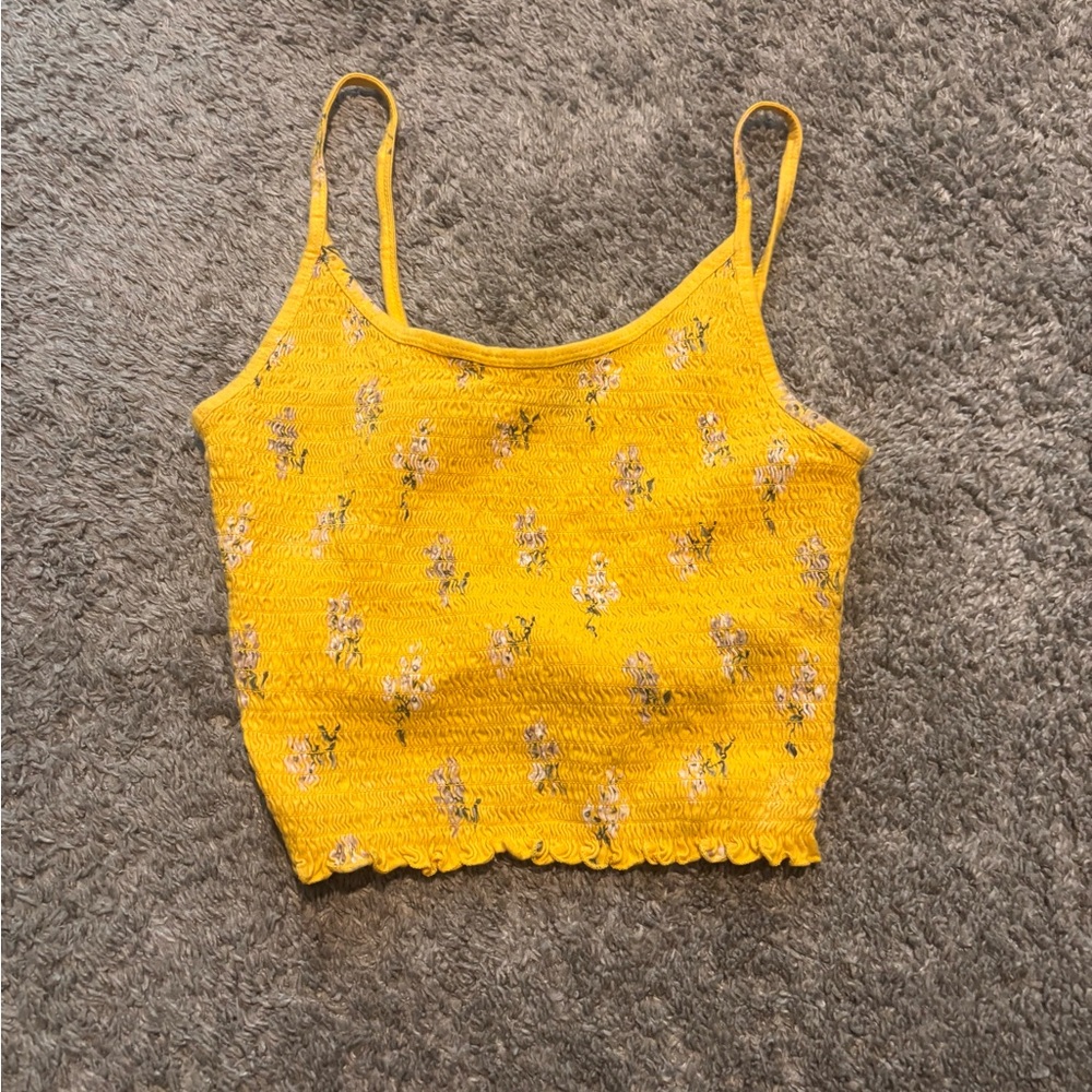 Yellow Floral Women's Top